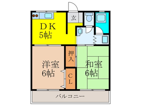 寿ハイツの物件間取画像